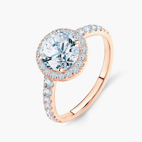 Pierścionek zaręczynowy This is Love: różowe złoto, diament